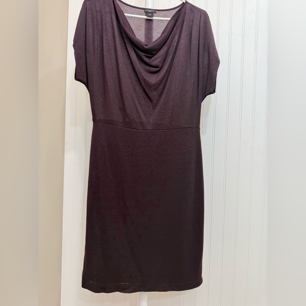 Ann Taylor Deep Purple Midi Dress